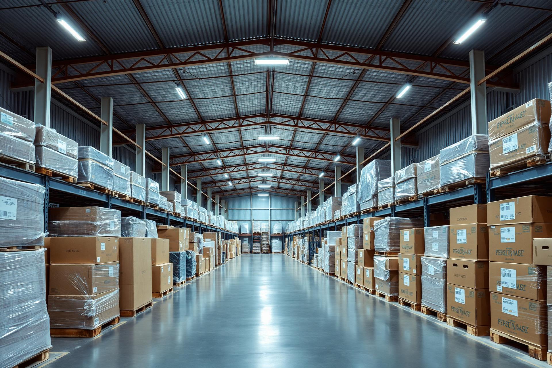 Clean climate-controlled storage warehouse